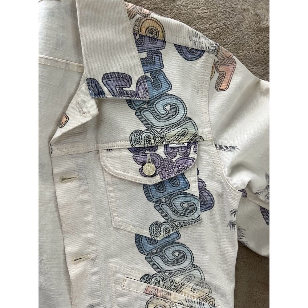 Mother Women's Denim Jacket Size S Multicolor Button Casual Style - Picture 11 of 12